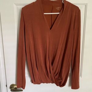 Loft Drapped Long Sleeves Shirt